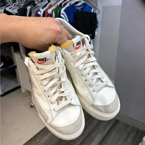 Nike Blazer Low Platform Women’s Size 9.5 Triple Sail White Y2K skate sneakers - Picture 2 of 6